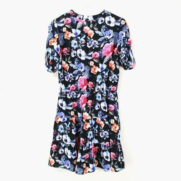 Rebecca Minkoff Aston Mini Dress Size XS‎ Floral Button Up Short Sleeve A-Line - Picture 3 of 10